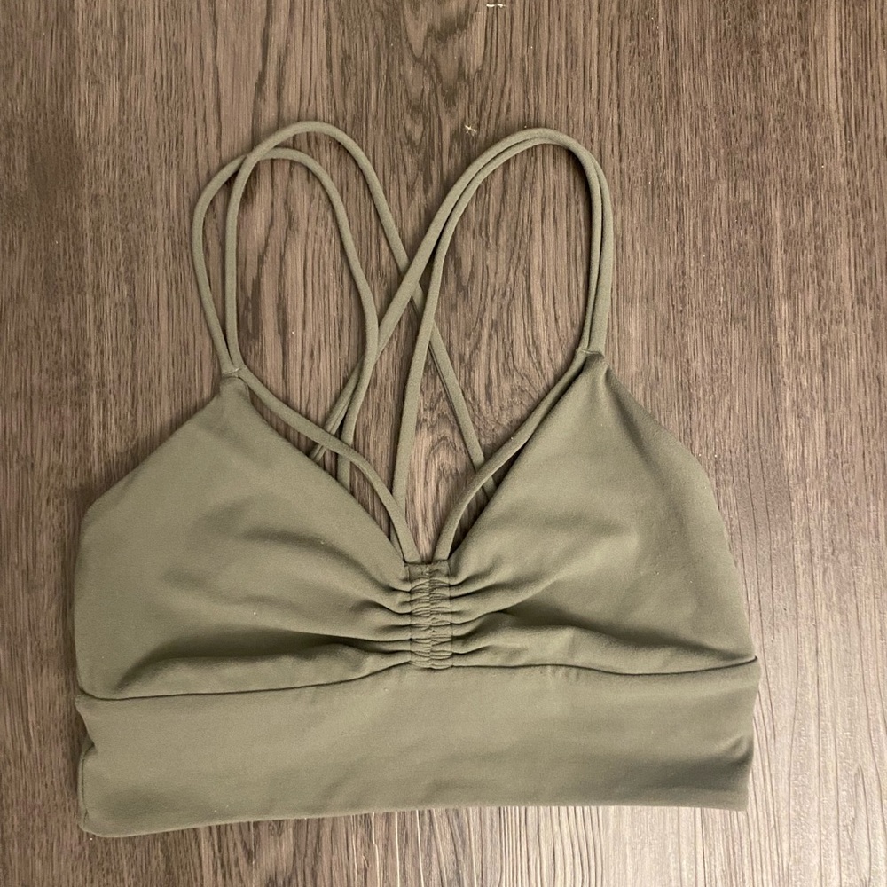 Ivory Green Lululemon Sports Bra